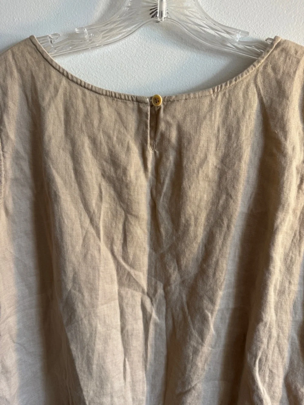 Jones New York Sleeveless Linen-Blend Tank Top - Beige